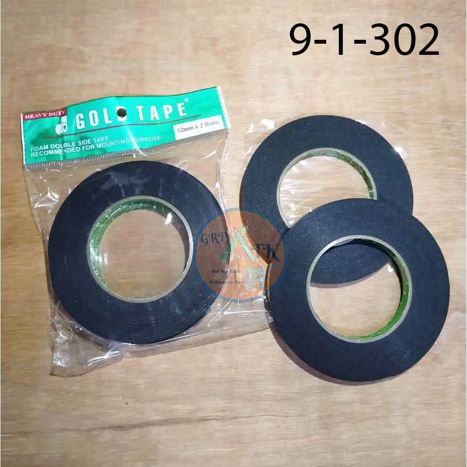 

Double Tape Foam ½ Inch x 10 Y Warna Hitam Murah Isi 2pcs