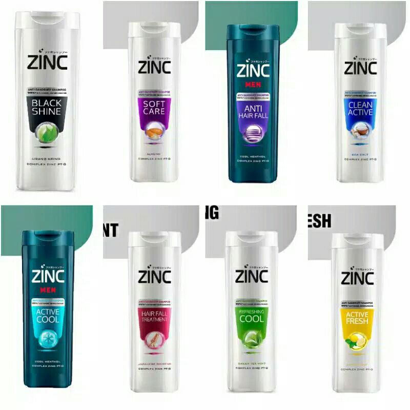 Zinc Shampoo 170 ML Kemasan Botol Besar All Varian