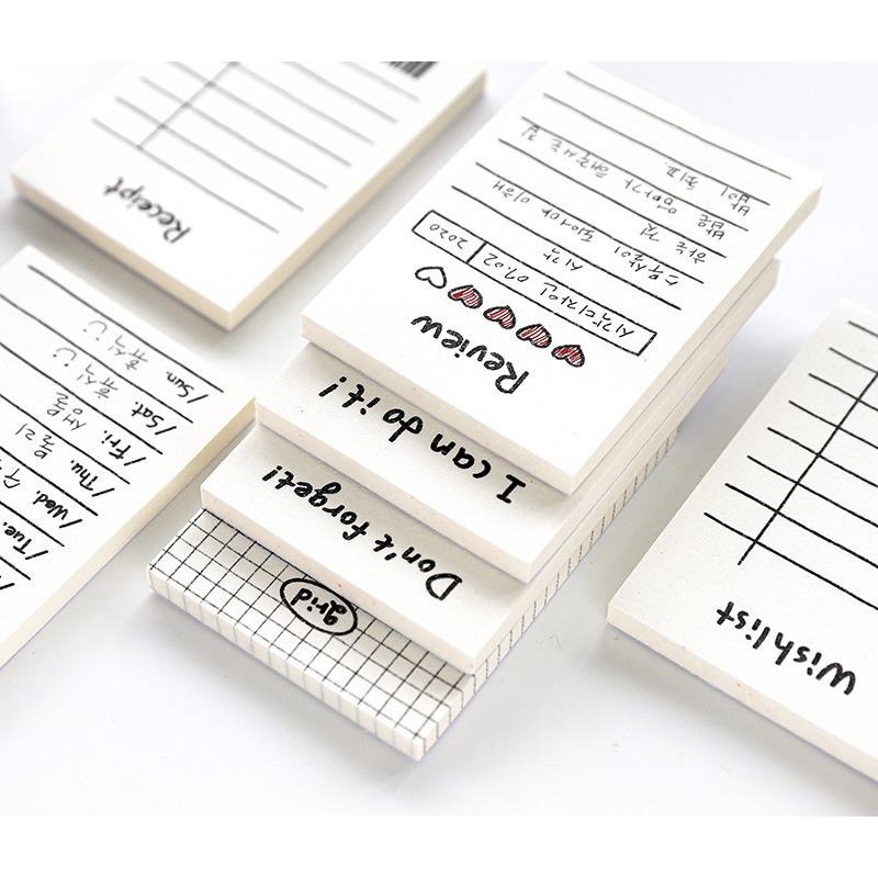 

[SCRIBBLE_ID] 50 Lembar Basic Memo Pad Check List Weekly Plan Time Diary Note Memo Paper Lucu N0002