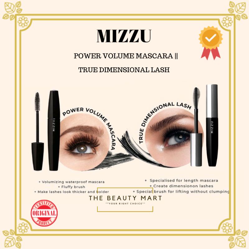 MIZZU Power Volume Mascara | Mizzu True Dimensional Lash Mascara