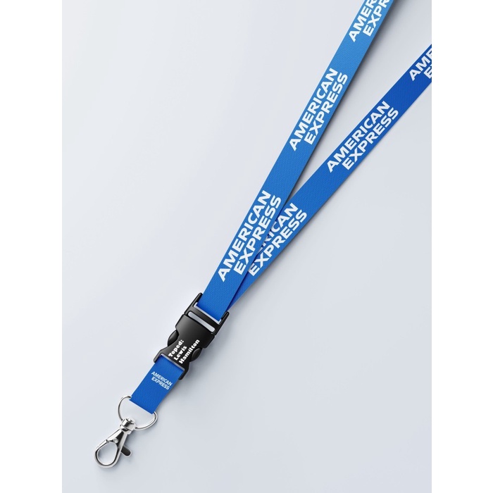 

Lanyard Bank American Express Satuan Custom Dua Sisi Gantungan Kunci