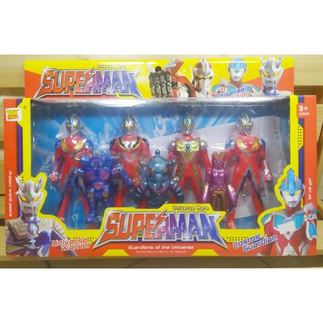 Mainan ultraman superman dan monster