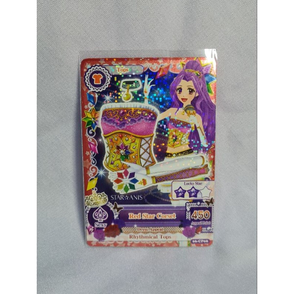 Kartu Aikatsu - Mizuki Red Star Corset Star Anis 06-CP08 Official