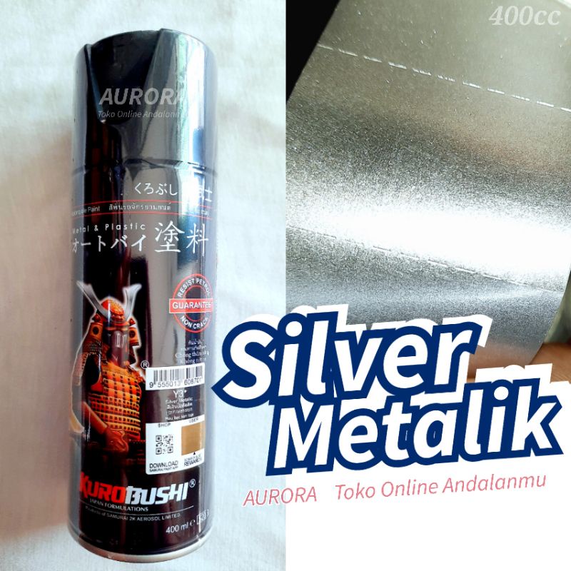 Cat Silver Metalik Samurai Paint Silfer Metallic Y3 * Metalic Cet Pilox Pilok Pylox Spet 400cc 400ml