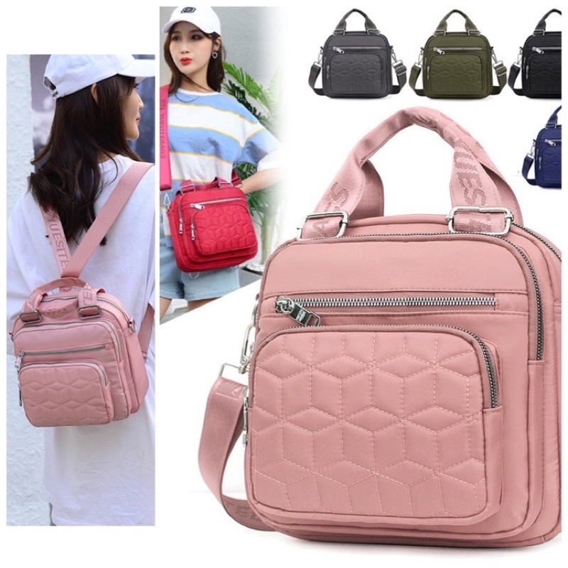 Tas Ransel Wanita impor Multifungsi bisa Selempang jinjing Waterproof