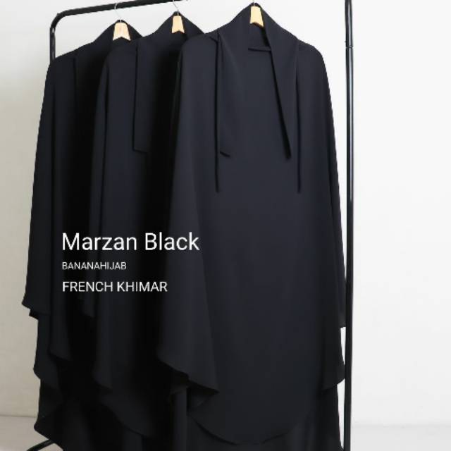 French Khimar Marzan Black