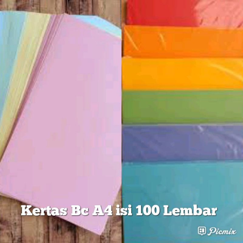 

Kertas Bc Manila Warna A4 160gsm isi 100 Lembar