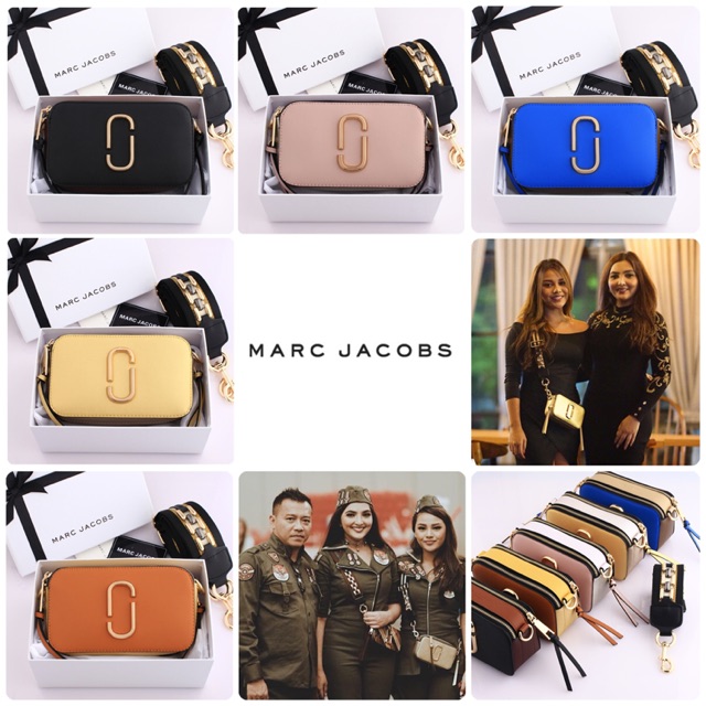 Marc Jacobs Chain Link Snapshot Camera Bag (3Tone) with Box #M092