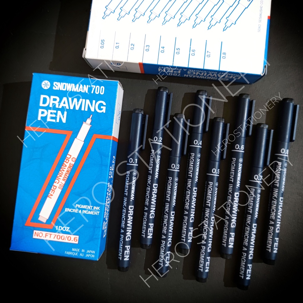 

Snowman drawing pen permanent FT700 0.1 0.2 0.3 0.4 0.5 0.6 0.7 0.8