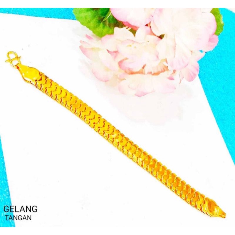 Gelang tangan Rantai Lapis Emas Perhiasan Wanita Dewasa