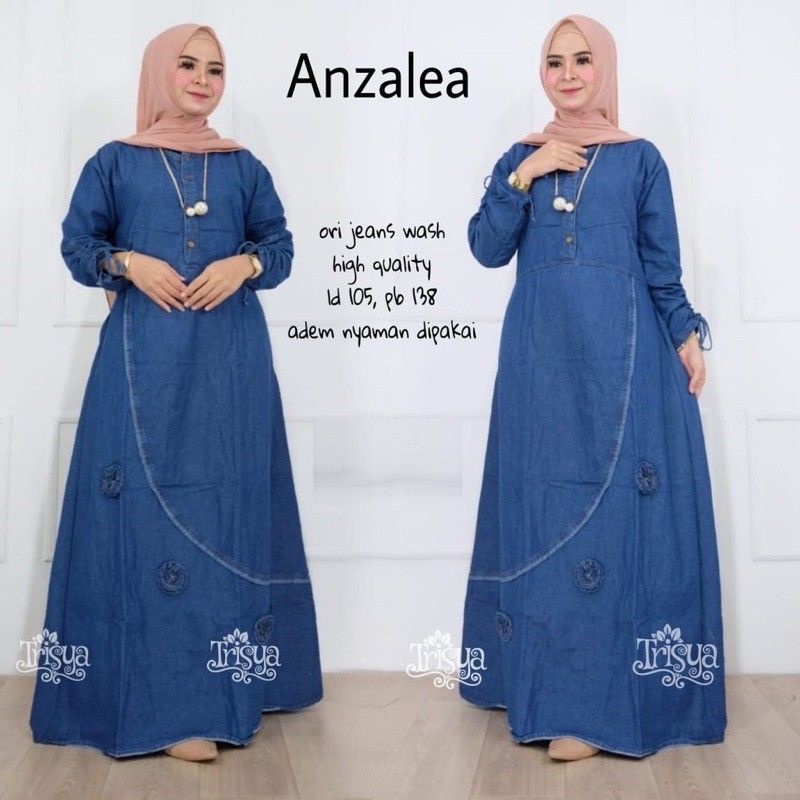 gamis jeans mawar