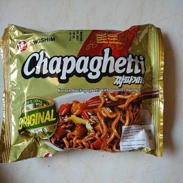 

Nongshim chapaghetti olive oil original korean black spaghetti with roasted chajang sauce made korea