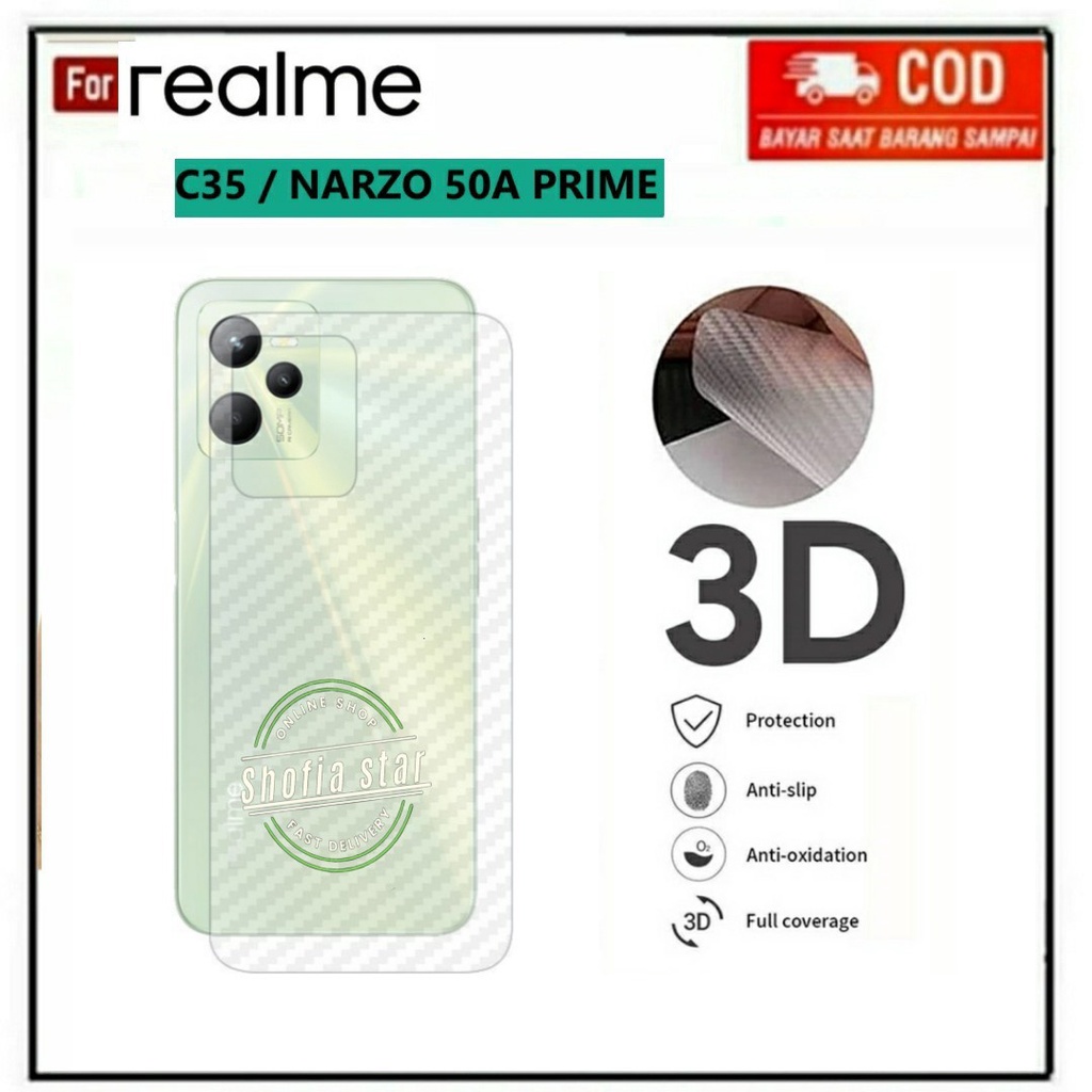 GARSKIN CARBON REALME C33 10 10 Pro C35 C31 NARZO 50A PRIME REALME 9 PRO 9 PRO PLUS SKIN PROTECTOR TRANSPARAN