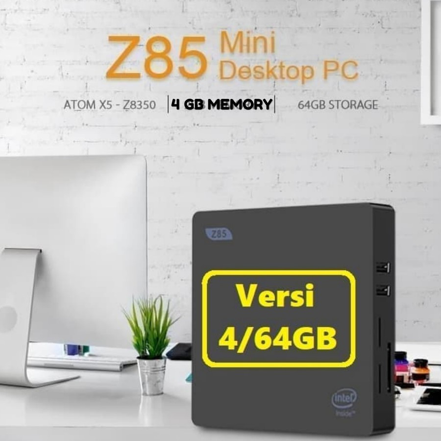 Mini PC Beelink 4/64GB Z85 Z83V Intel X5 z8350 Windows 10 Minipc