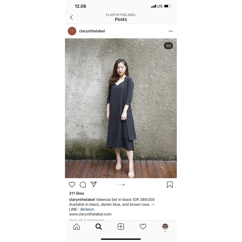 CLARYN THE LABEL valencia set black PRELOVED