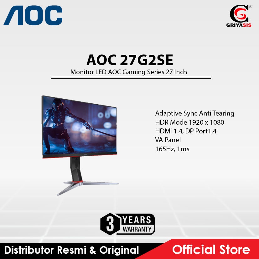 Monitor LED AOC Gaming Series 27 Inch 27G2SE