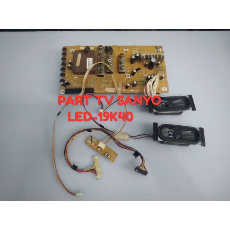 PAKET SPERPART TV SANYO LED 19K40-LVDS-BOARD TUNER-IR-SPEAKER ORI COPOTAN