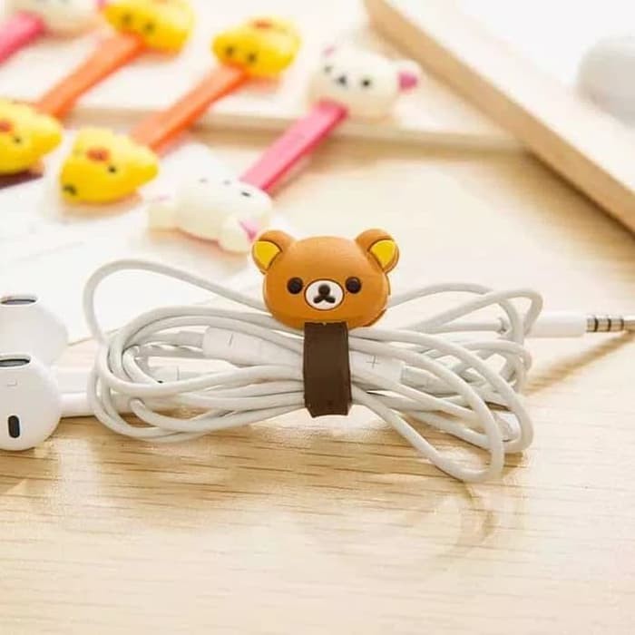 Pengikat Kabel Karakter Klip / Penjepit Kabel Karakter Pelilit Kabel Clip - Random Motif