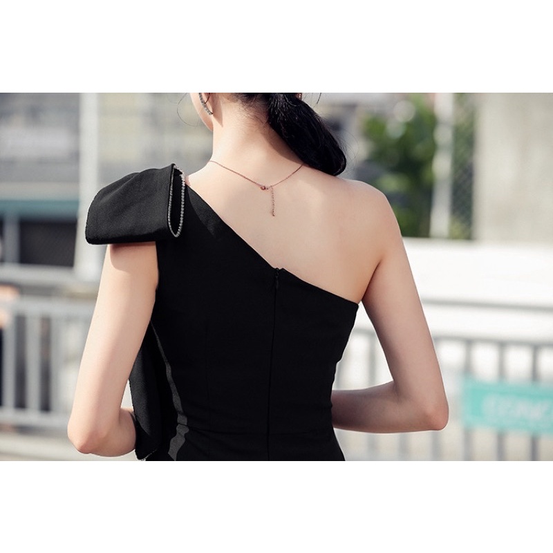 SIDE BOW JUMPSUIT WANITA SETELAN IMPORT MX517