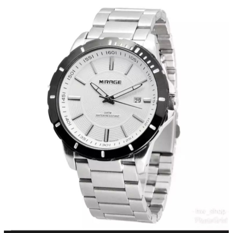 jam tangan pria Mirage original silver