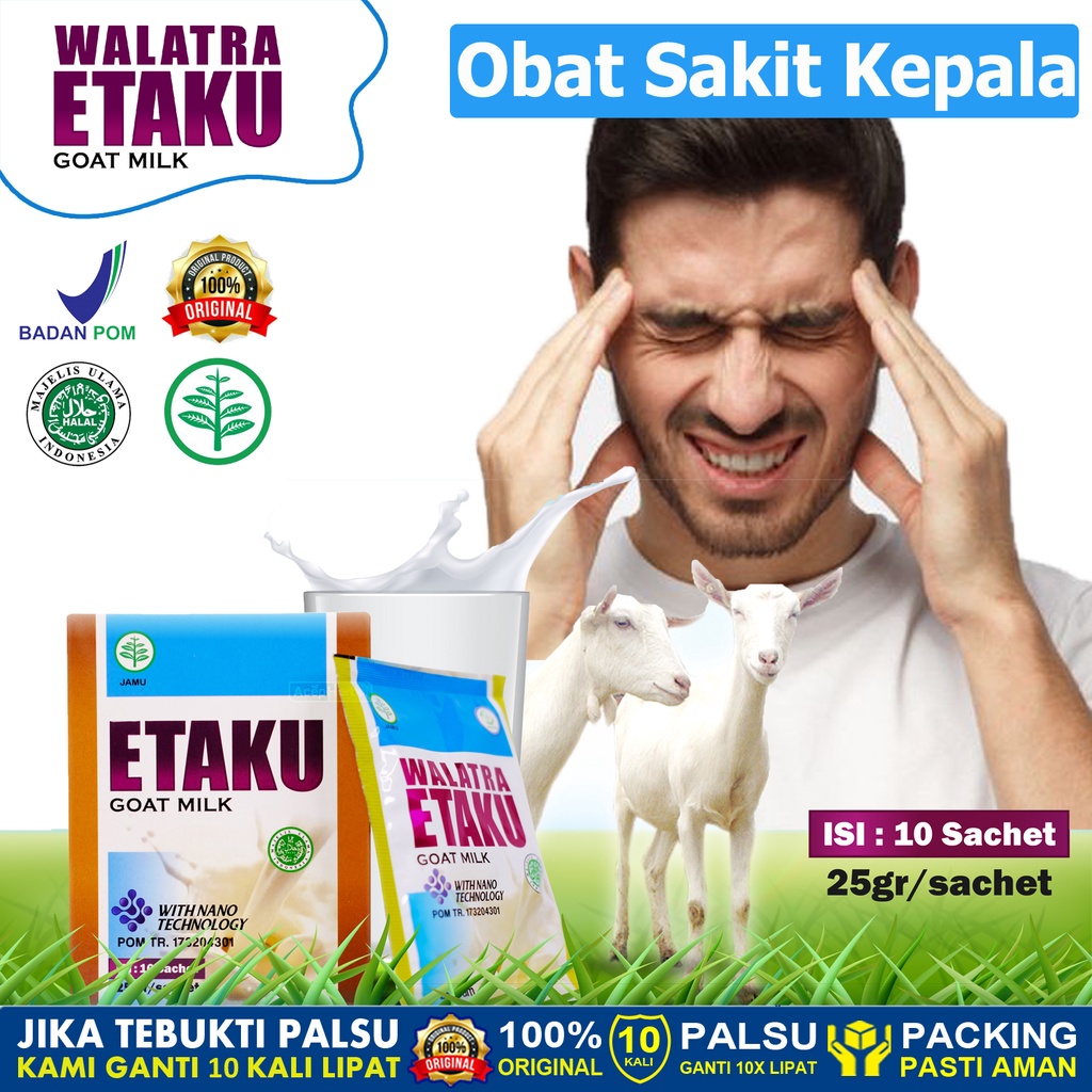 

Obat Penurun Darah Tinggi Sakit Kepala Pusing Berat Kliyengan Vertigo Hipertensi Menormalkan Tekanan Darah Pembersih Darah Kotor Kolestrol Asam Urat Herbal Susu Etaku Asli Original Susu Kambing Etawa