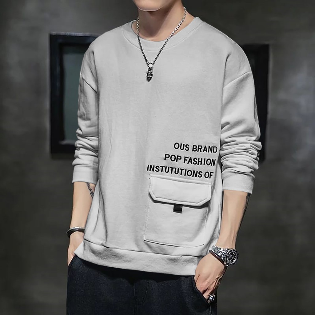 Baju Kaos Sweater Lengan Kaos Panjang Pria Marco