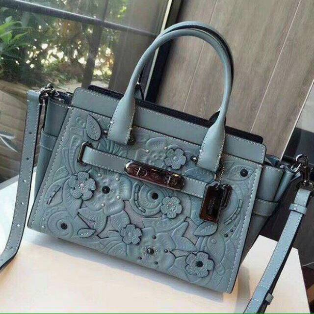 COACH Swagger 27 With Tea Rose Tooling tas original authentic asli selempang slingbag crossbody