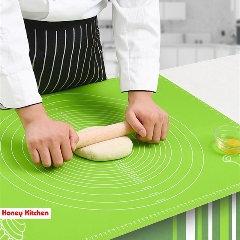 HONEY KITCHEN SILICON MAT 50X40 CM TATAKAN BAKING ROTI PIZZA FONDANT