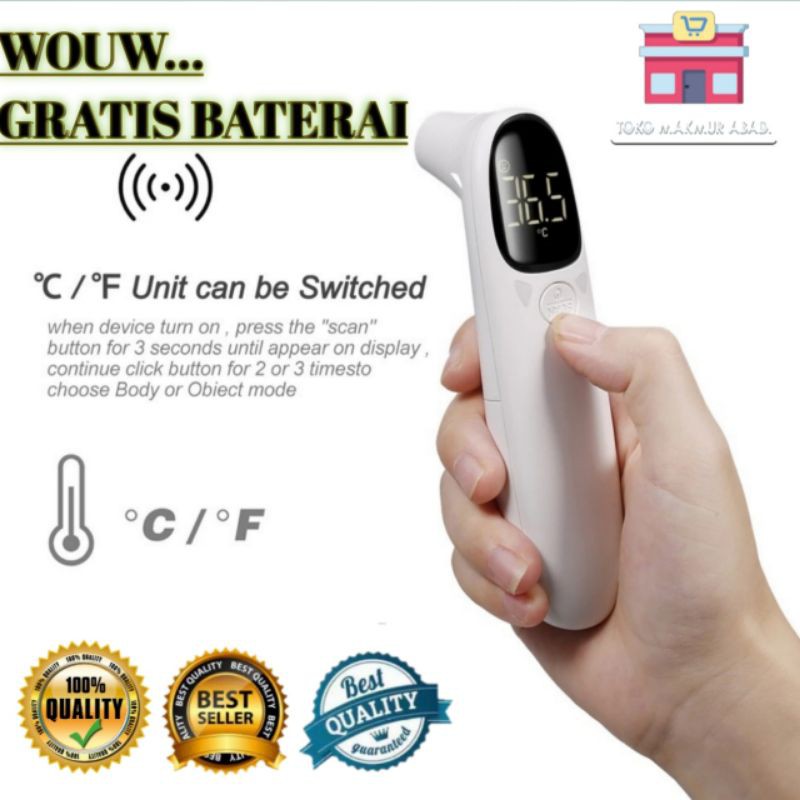 THERMOMETER SUHU BADAN TERMOMETER INFRARED THERMOGUN INFRARED ORIGINAL ASLI THERMOMETER GUN