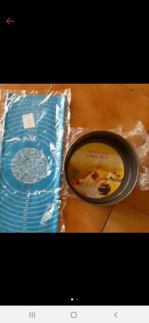 Mic 7 / 8 Logam Bulat Non-stick Kue Berbentuk Kue Alat Memanggang Nampan Timah