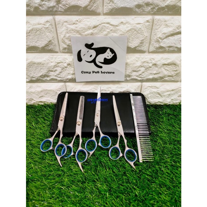 Gunting Grooming Set Anjing Kucing - Set Pet Grooming Scissors Dog Cat