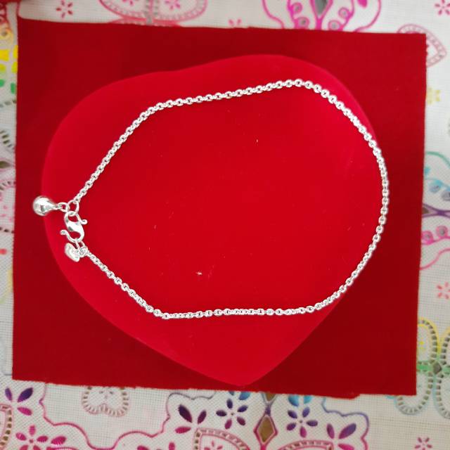 Gelang kaki medan perak asli