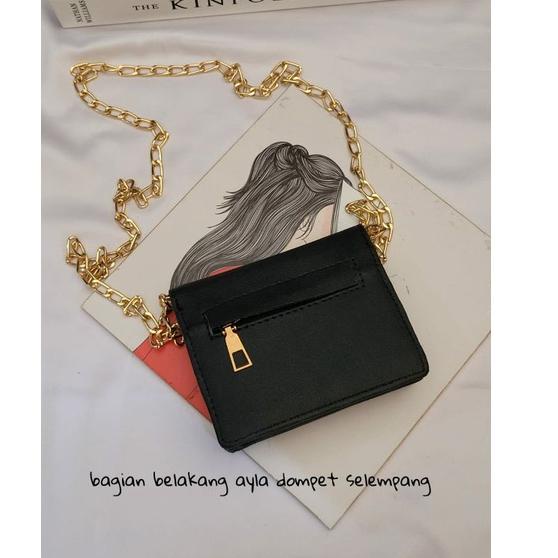 ((REKOMENDASI)) Ayla Dompet Lipat Selempang Rantai Wanita