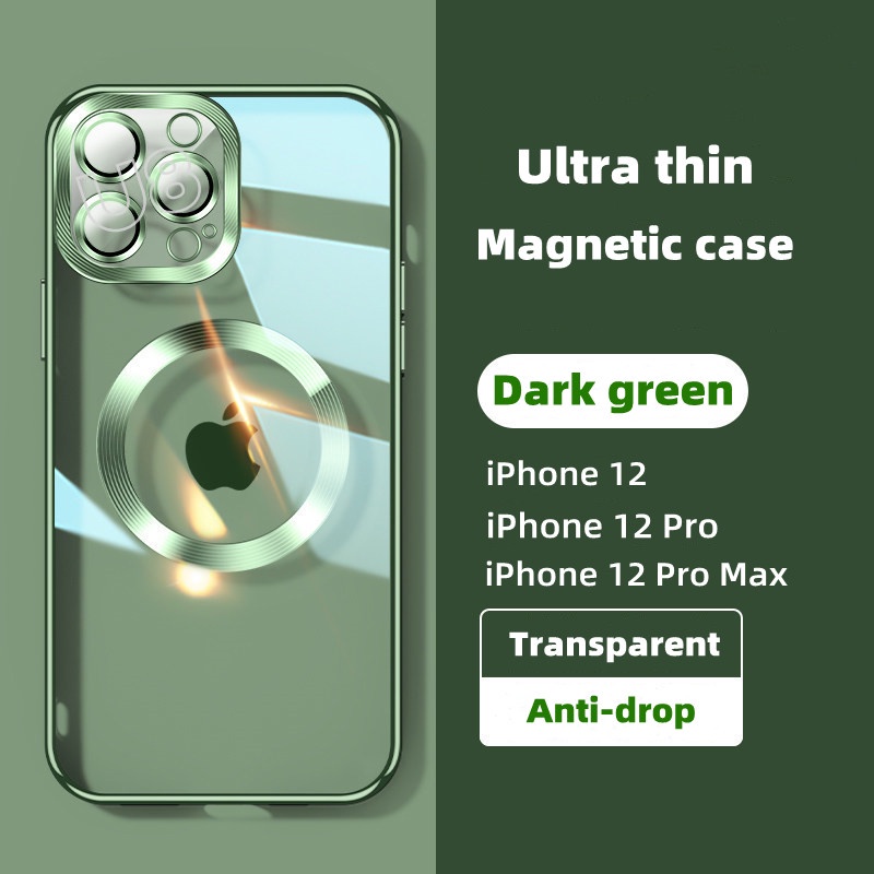 Case ponsel transparan berlapis dengan film pelindung lensa kamera untuk iphone 13 12 11 Pro Max X Xr Xs Max