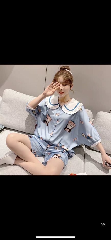RESTOCK JC Piyama Kerah Satin Babydoll HP / Piyama satin Wanita Import / Piyama wanita terbaru murah