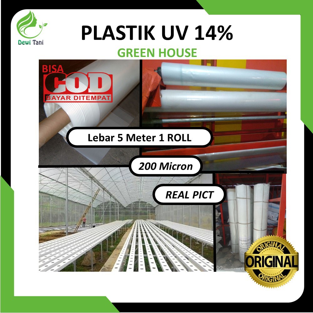 Plastik UV Green House Lebar 5 meter x 100 meter 1 ROLL