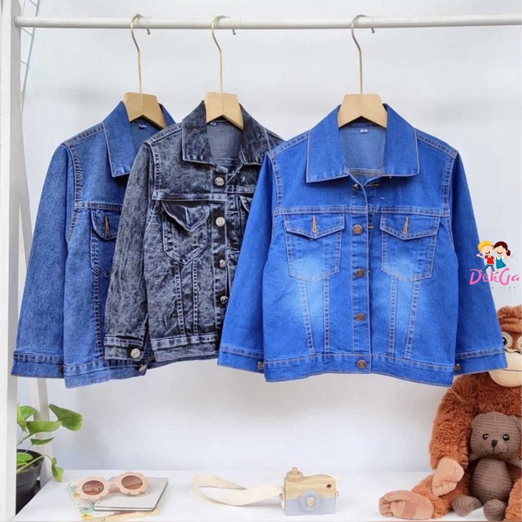 JAKET JEANS ANAK POLOS JAKET COUPLE DEWASA DAN ANAK