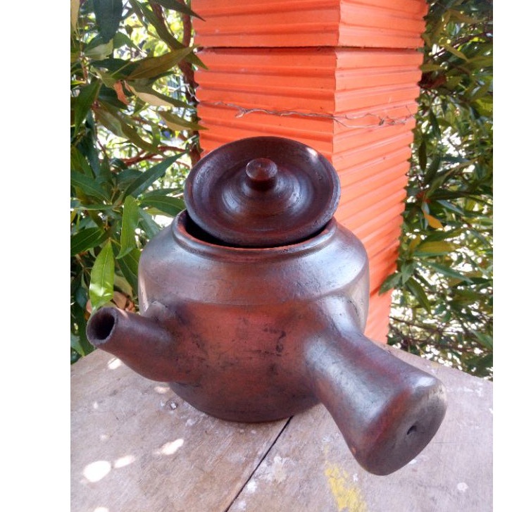 Alat Dapur Teko jamu 1L Teko Tanah Liat Teko Poci Tanah Liat untuk Teh Kopi Garansi Pengiriman