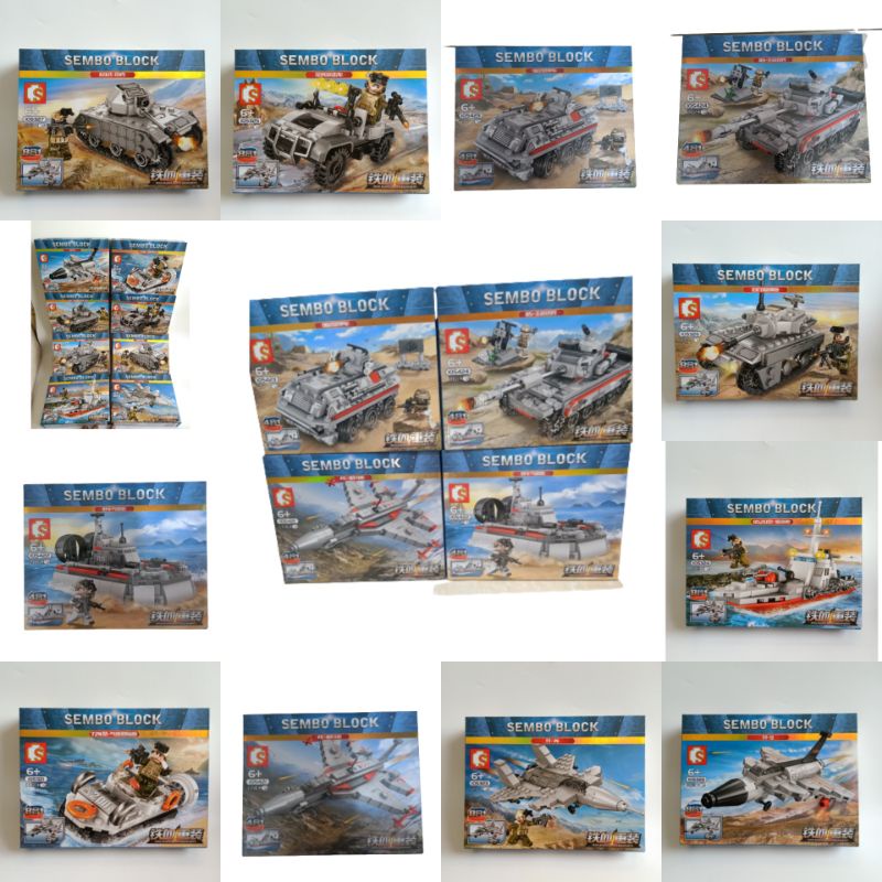 mainan Anak Bricks Sembo Block Mobil Tentara mobil Tank