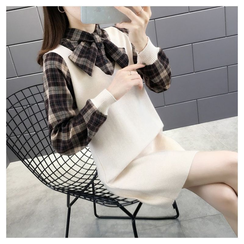 MDLV 1100 LIVIANA TIE NECK KNIT TOP KOREA DRESS KOREA DRESS RAJUT PREMIUM DRES CANTIK FASHION IMPORT