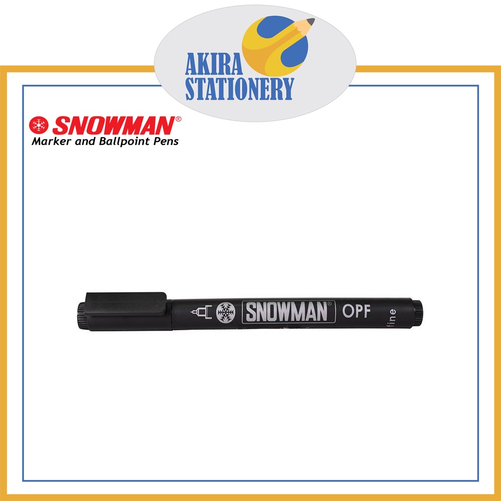 

Spidol SNOWMAN OPM - Medium ( Tebal ) / OPF Fine ( Tipis ) Biru - Hitam / Spidol Drawing Pen Permanent OHP ( PCS )