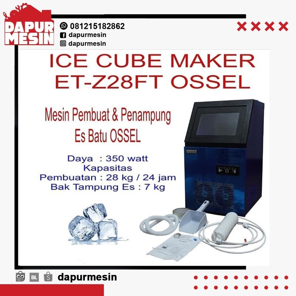 MESIN PEMBUAT ES BATU ICE CUBE OSSEL