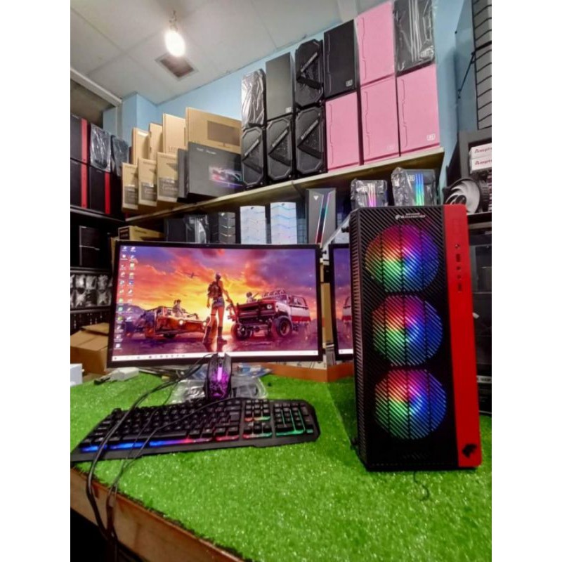 pc gaming i7 4770  ram 16gb ssd 120gb monitor 20in siap pakai