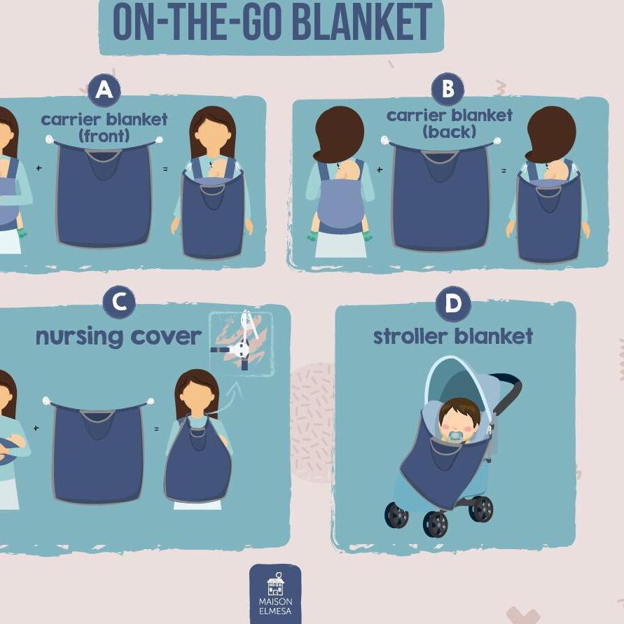 Maison Elmesa On The Go Blanket Selimut Topi Bayi Shopee Indonesia