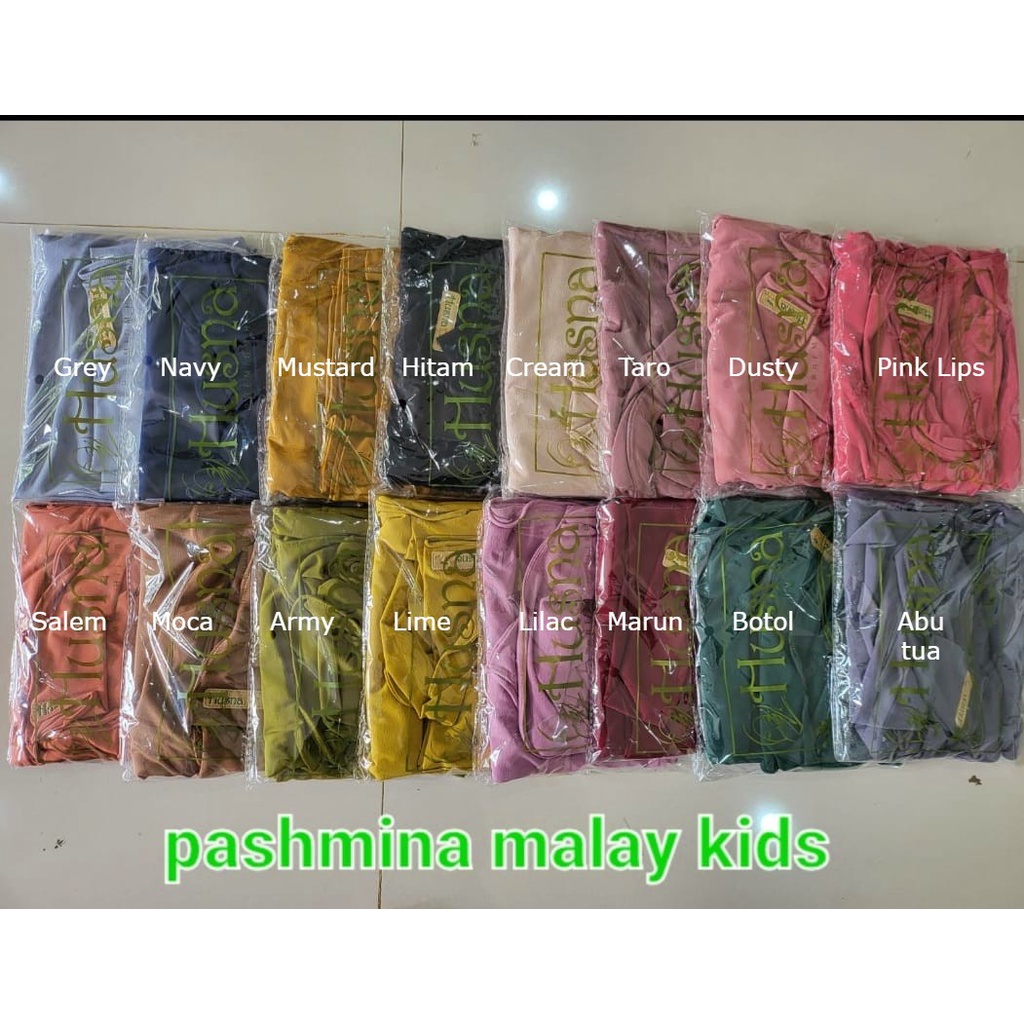 Pashmina Malay Kids Husna Jersey Premium Zara