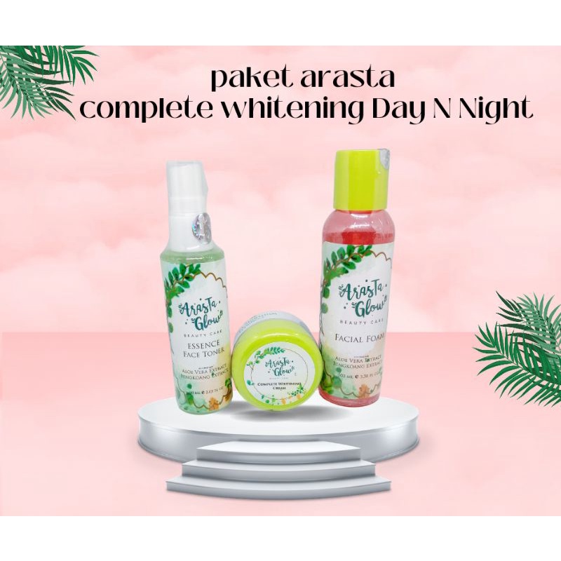 PAKET ARASTA GLOW COMPLETE WHITENING CREM DAY &amp; NIGHT !!!! TIDAK DEMPUL YA