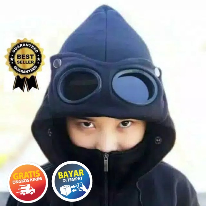 Penawaranspesial jaket anak alan walker ninja kacamata gogle size S M L - Navy L Terlaris