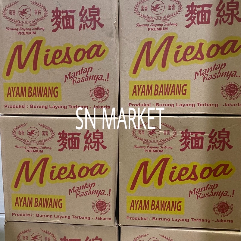 

Miesoa / Misua Rasa Ayam Bawang 1 Dus Isi 20 pcs - Cap Burung Layang Terbang