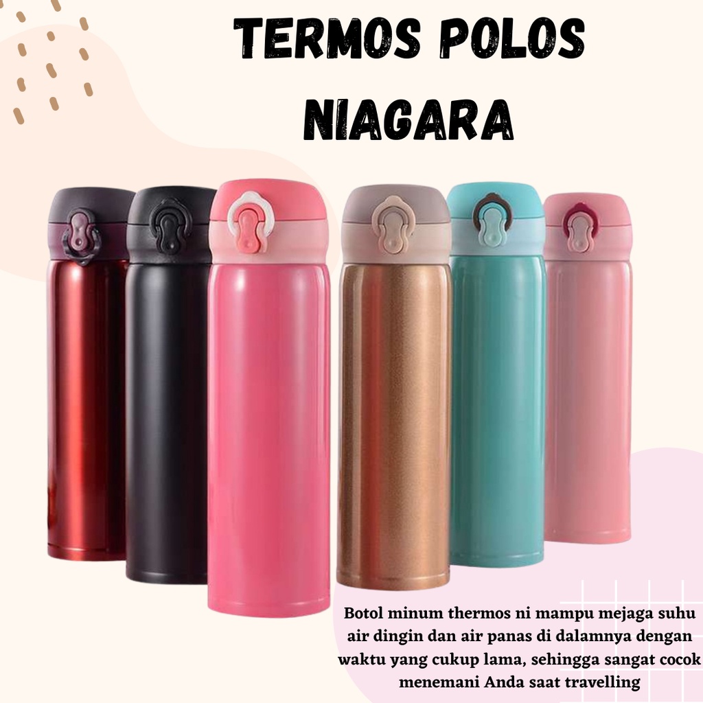 TERLARIS!! Termos Vacuum Polos Flask Botol Minum Thermos Stainless Steel 500ml