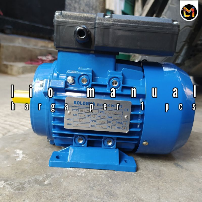 dinamo motor listrik 0.5 hp mesin Penggerak 1 phase 1330 RPM